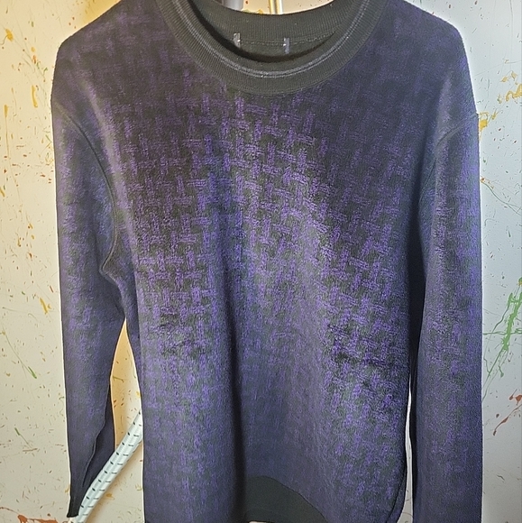 Purple And Black Sweater Woman Size M - Picture 1 of 4